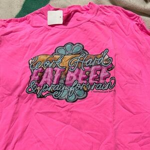 Comfort Colors Neon Pink Tee